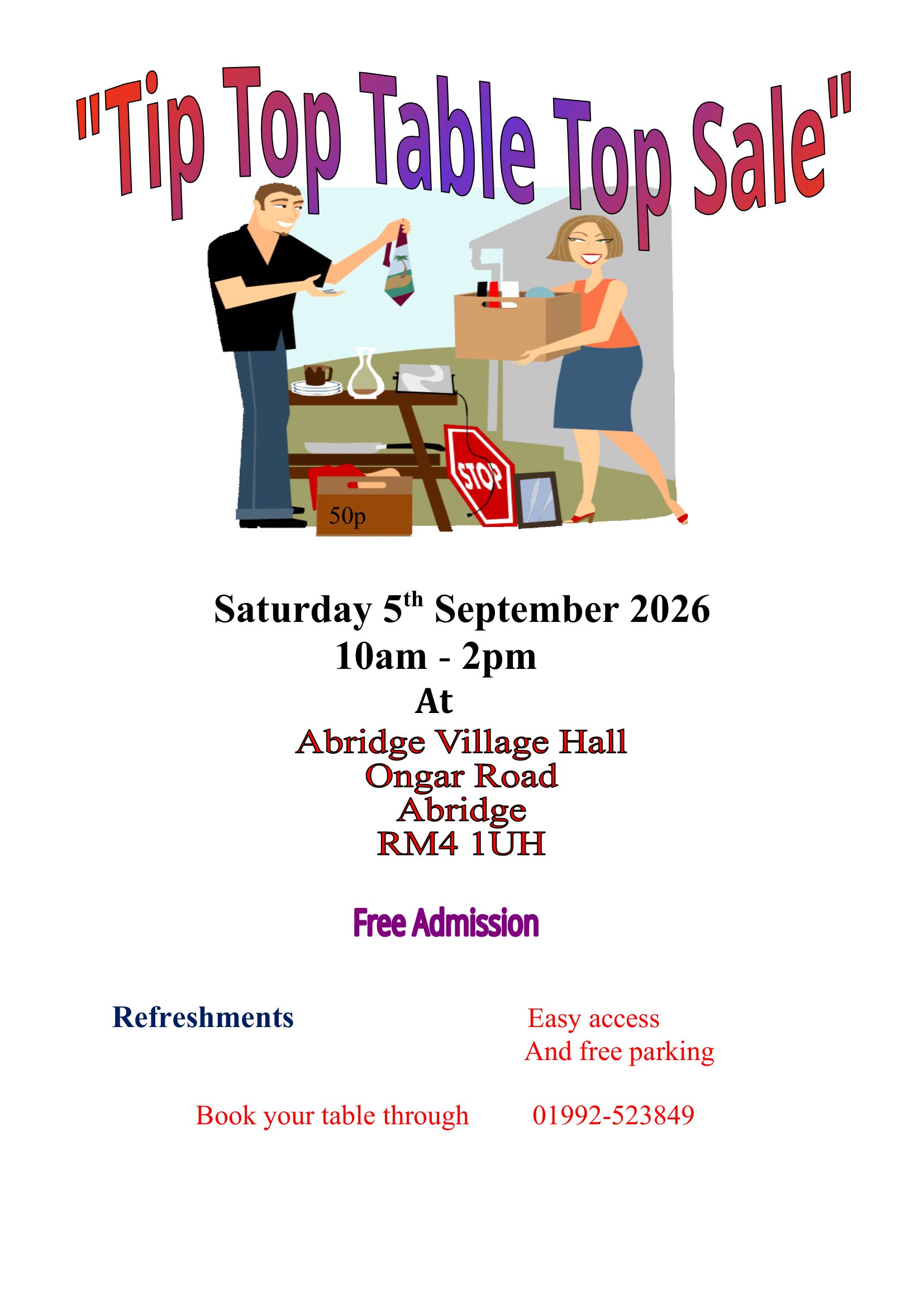 TABLE TOP SALE